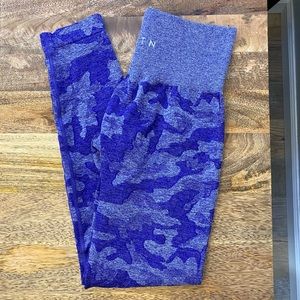 Electric blue camo NVGTN seamless leggings